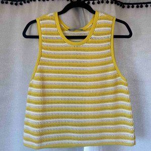 Everlane Crochet Knit Cami in Lemon
